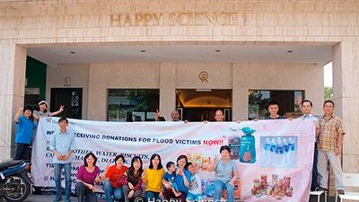 洪水被害を受けたマレーシアでチャリティ活動を実施