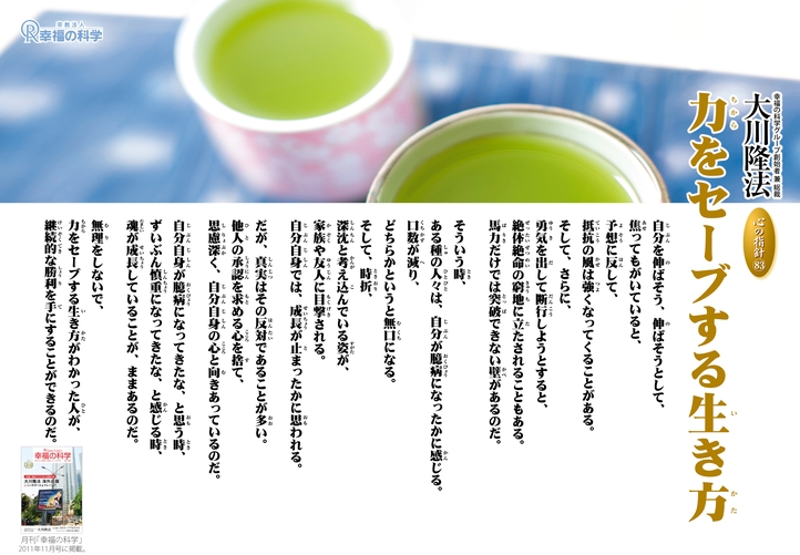 力をセーブする生き方―大川隆法総裁 心の指針83―