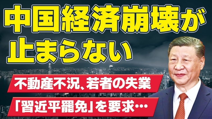 【中国経済崩壊】不動産販売はピークの半分に。若者の失業率上昇。習近平罷免を要求。(畠山元太朗)【言論チャンネル】